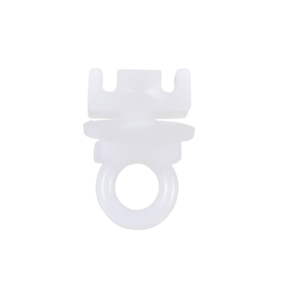 Opritor din plastic pentru sina perdea, set 10 bucati, alb, 10x15mm