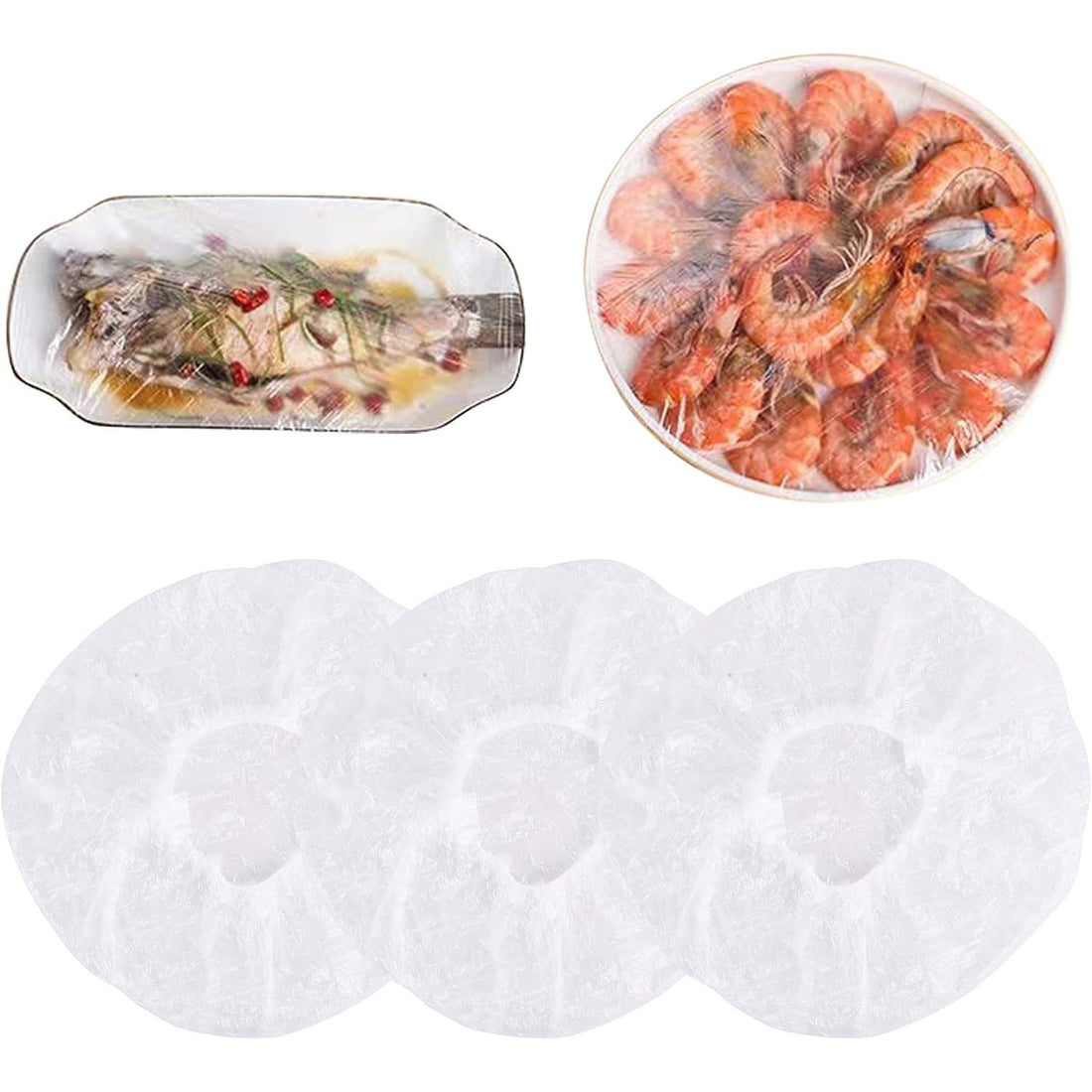 Set 100 Huse pentru Protectie Boluri si Alimente, Daladen, Plastic