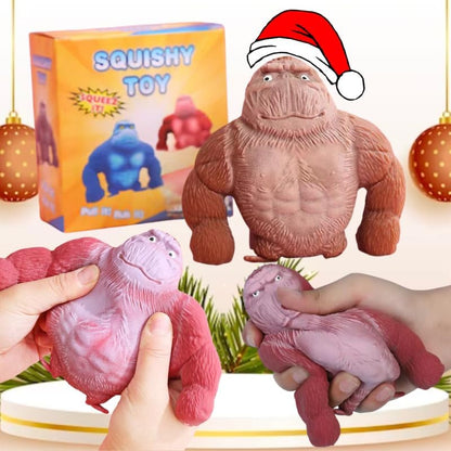 Jucarie Antistres Squishy - Gorila Indestructibila Maro - Moale, Extensibila si Distractiva