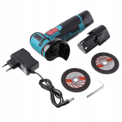 Polizor unghiular de taiere cu doua baterii, 12V, 2000W, Albastru