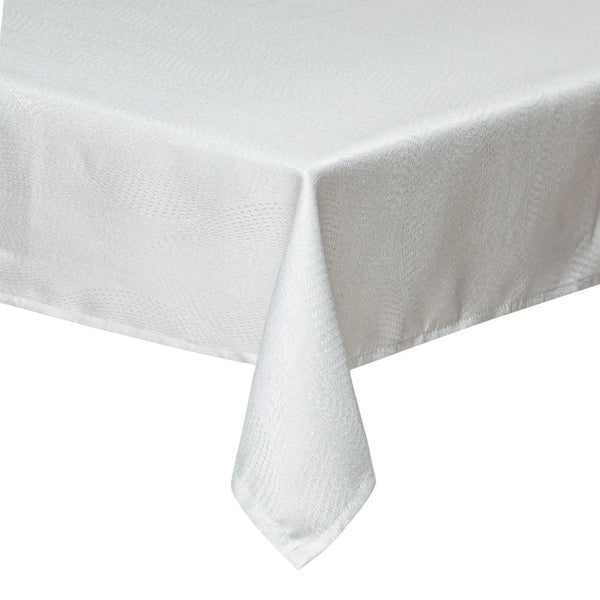 Fata de masa jacquard, alb, 240 x 140 cm