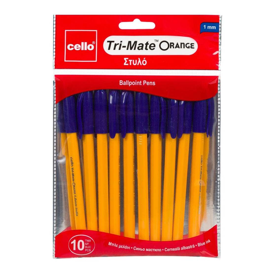 Set Pixuri Ballpoint Corp Galben 1.0mm - 10 buc