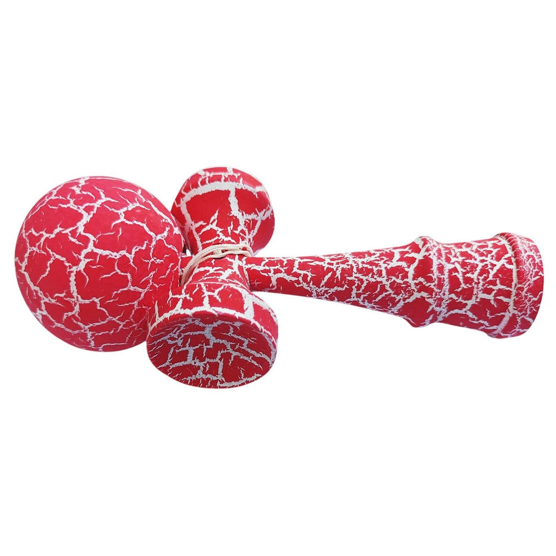 Kendama Profesionala, Bila din lemn, Design artistic cu finisaj Crapatura + Sticker pentru Telefon, 111KD