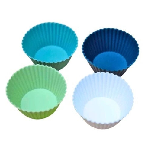 Set de forme pentru briose din silicon 12 bucati