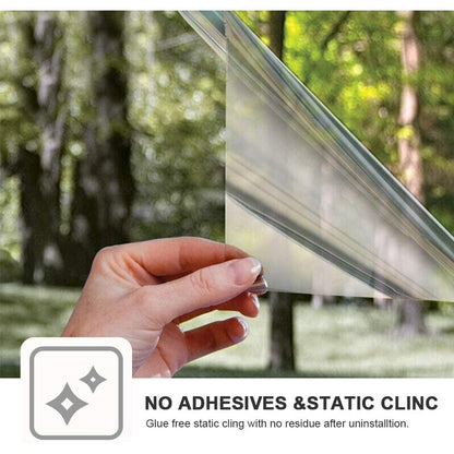 Folie reflexiva pentru geamuri interioare, cu efect de oglinda, protectie solara UV, 60x300 cm, argintiu Aden Depo
