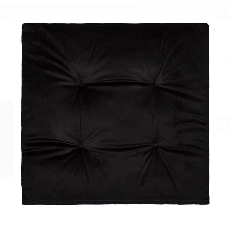 Perna Scaun Decorativa Neagra Velvet 38x38cm