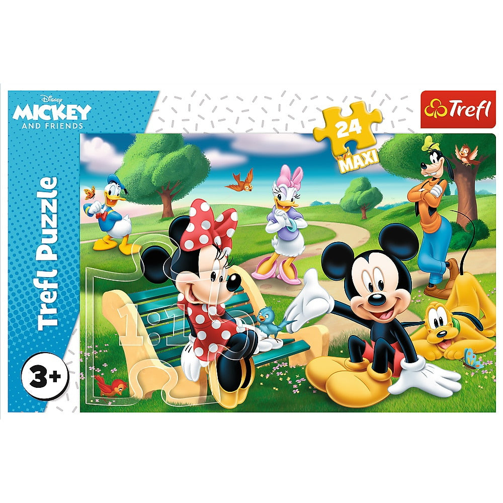 Puzzle Trefl Maxi, Disney Mickey Mouse, Intre Prieteni, 24 piese