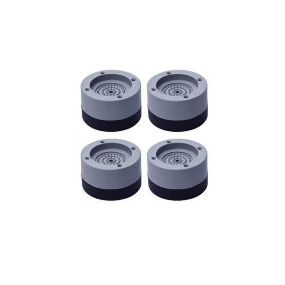 Set 8 Picioruse Suport Anti-Zgomot si Antiderapante pentru masina de spalat, uscator haine, plastic, gri, 6 x 3 cm
