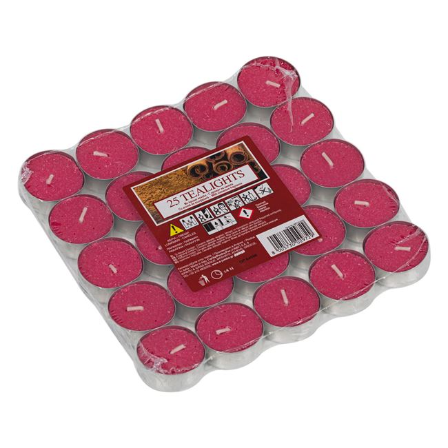 Set lumanari parfumate 25 bucati, 3 x 2 cm, Rosu