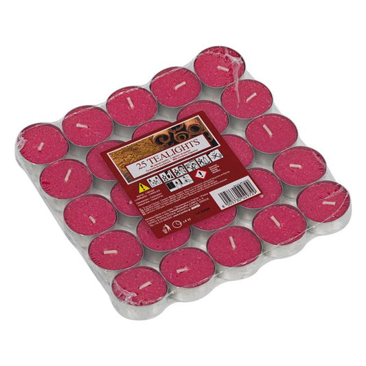 Set lumanari parfumate 25 bucati, 3 x 2 cm, Rosu