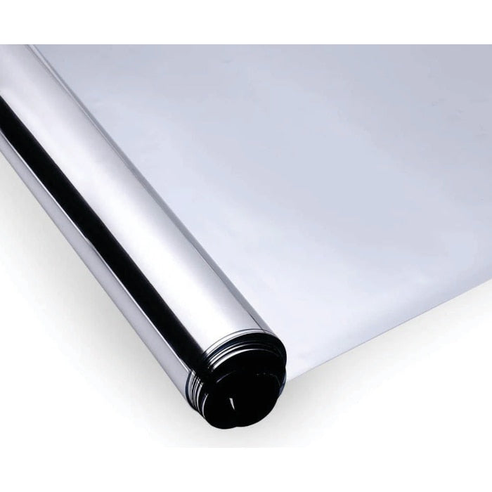 Folie Oglinda Reflexiva pentru Geamuri Interioare Protectie Solara UV 40x200 cm