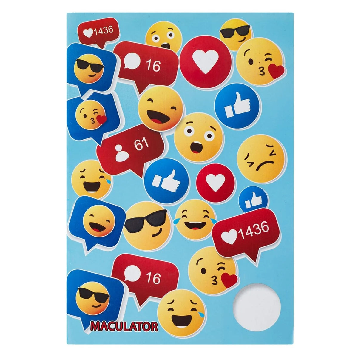 Caiet Maculator A5 cu Model Emoji & Foi Veline - 40F, DAMO