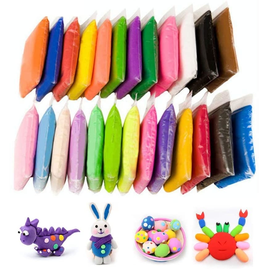 Set plastilina inteligenta Smart Clay, 24 pungi, 2 ustensile, multicolor, + 2 ani